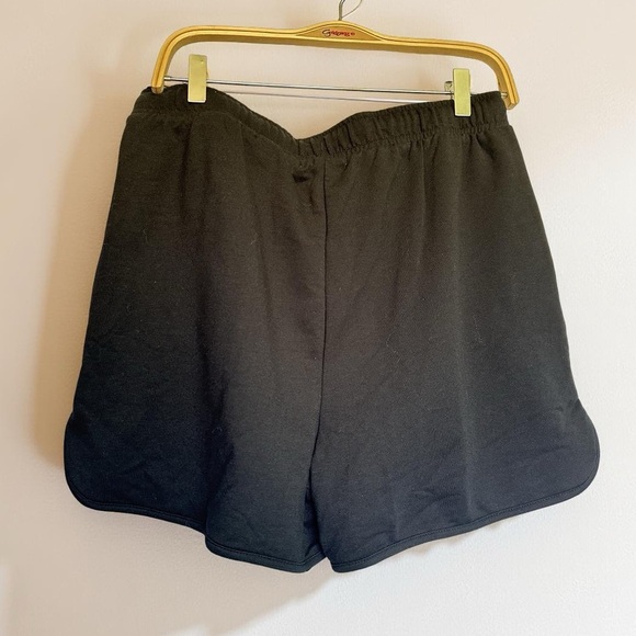Three Dots Terry Shorts Drawstring Black Shorts - Picture 3 of 3